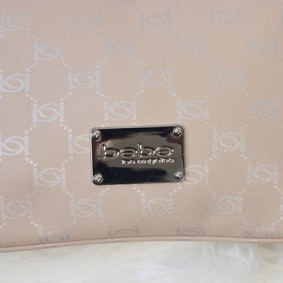 Bebe Alexis Pink Wristlet Silver Tone Clutch - Picture 5 of 10
